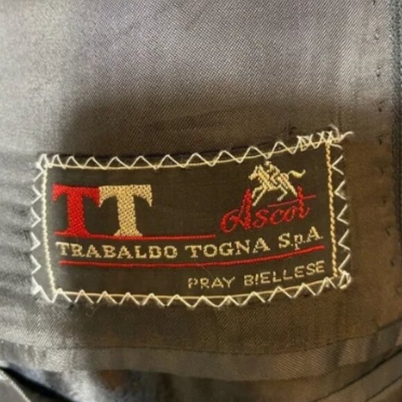 Trabaldo Togna Sergio Valentino Gold Lion Buttons Men's Suit Jacket Blazer 42 L - Picture 10 of 12